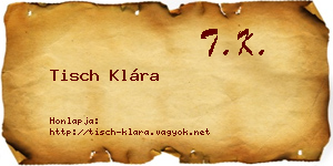 Tisch Klára névjegykártya